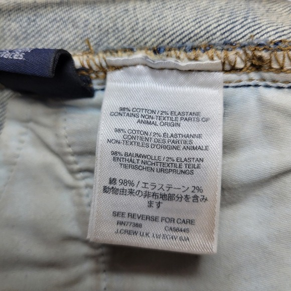 Point Sur Denim J.Crew Distressed High Rise Straight Crop Jeans Size 26 - Picture 7 of 12